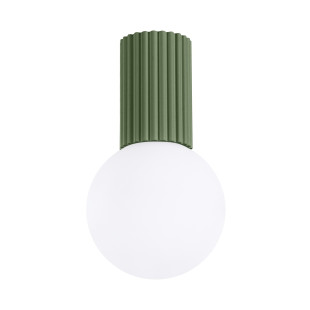 Plafon ryflowany Halo Sollux | Biały/Oliwkowy, IP44