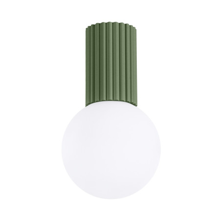 Plafon ryflowany Halo Sollux | Biały/Oliwkowy, IP44