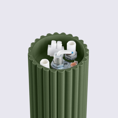 Plafon ryflowany Halo Sollux | Biały/Oliwkowy, IP44