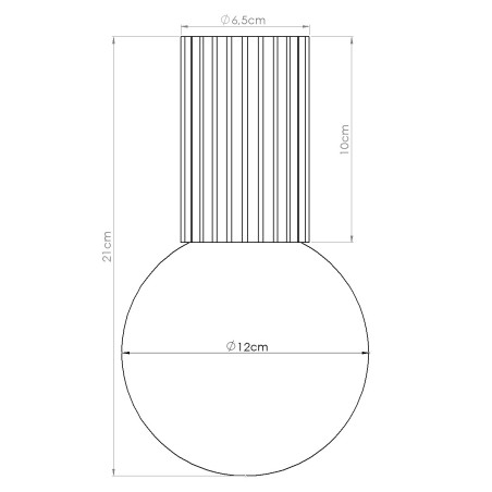 Plafon ryflowany Halo Sollux | Biały/Oliwkowy, IP44