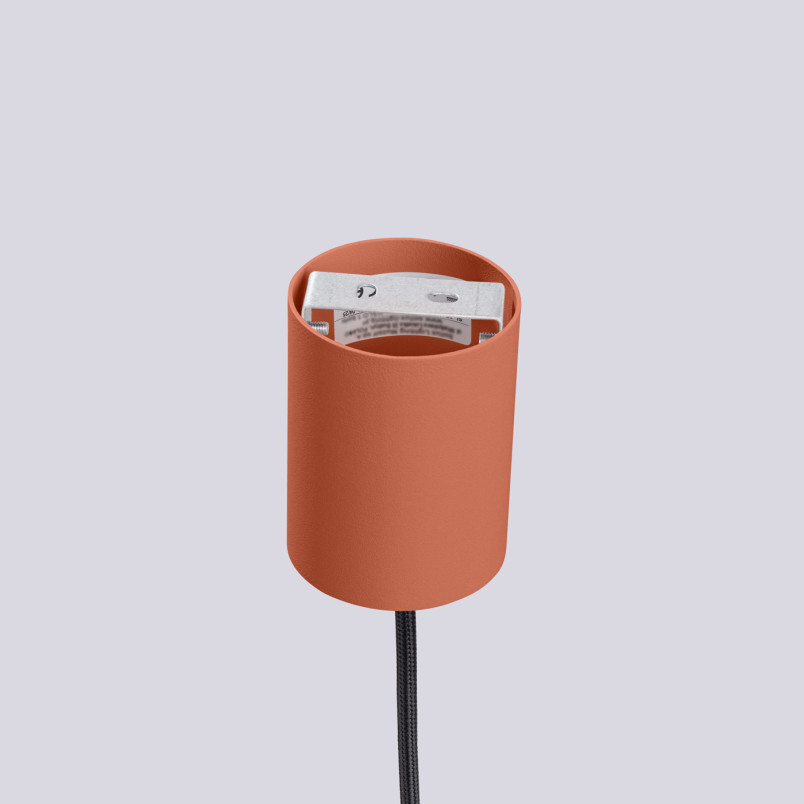 Lampa wisząca HALO Sollux - Ryflowana kula, biały/czerwony