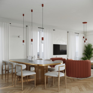 Lampa wisząca Sollux Halo: Ryflowana, szklane kule, 3 punkty
