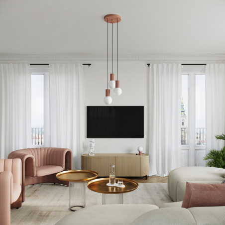 Lampa wisząca Halo Sollux: Elegancki design, biały/mocca