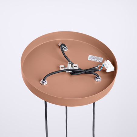 Lampa wisząca Halo Sollux | Ryflowana, 3 punkty, biały/mocca