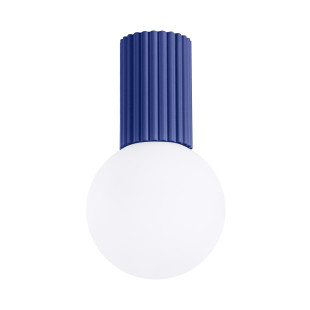 Plafon LED Sollux Halo ryflowany, ultramaryna | Sklep z lampami