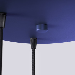 Lampa wisząca Halo Sollux | 3 punkty, szklane kule, biały/ultramaryna