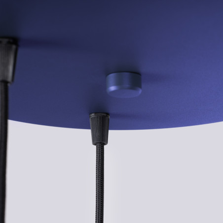 Lampa wisząca Halo Sollux | 3 punkty, szklane kule, biały/ultramaryna