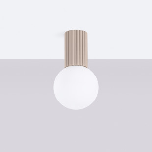 Plafon Sollux Halo ryflowany IP44 | Lampa sufitowa do łazienki