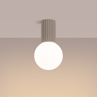 Plafon Sollux Halo ryflowany IP44 | Lampa sufitowa do łazienki