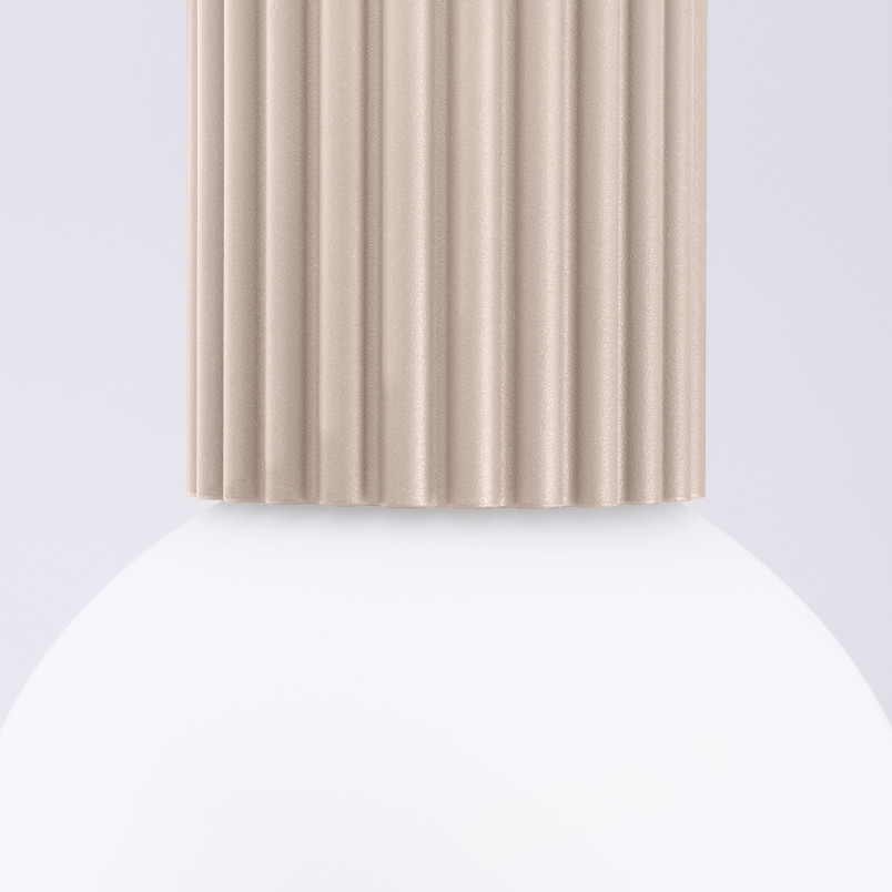 Plafon Sollux Halo ryflowany IP44 | Lampa sufitowa do łazienki