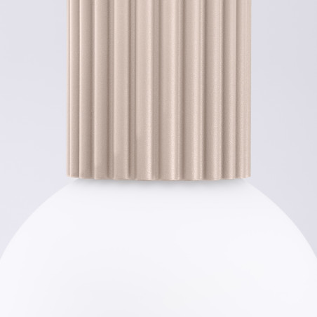 Plafon Sollux Halo ryflowany IP44 | Lampa sufitowa do łazienki