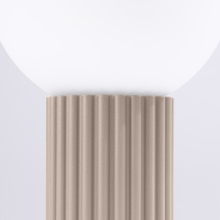 Lampa stołowa Halo Sollux - Ryflowana, szklana kula | Kup online