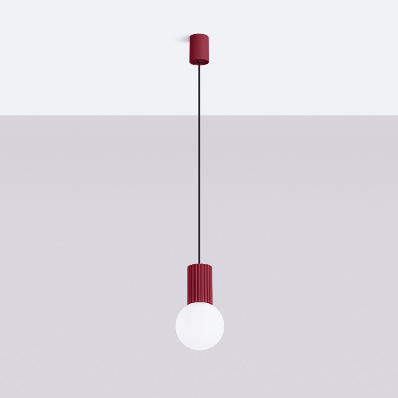 Lampa wisząca HALO Sollux - nowoczesny design, burgund | Sklep z lampami