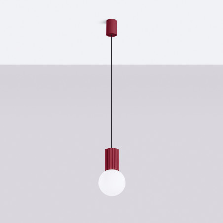 Lampa wisząca HALO Sollux - nowoczesny design, burgund | Sklep z lampami
