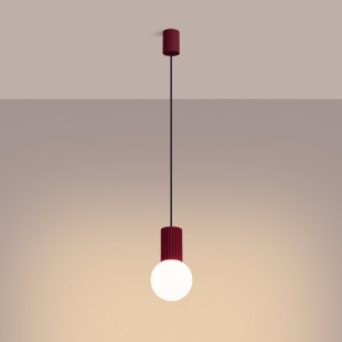 Lampa wisząca HALO Sollux - nowoczesny design, burgund | Sklep z lampami