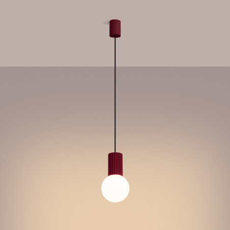 Lampa wisząca HALO Sollux - nowoczesny design, burgund | Sklep z lampami