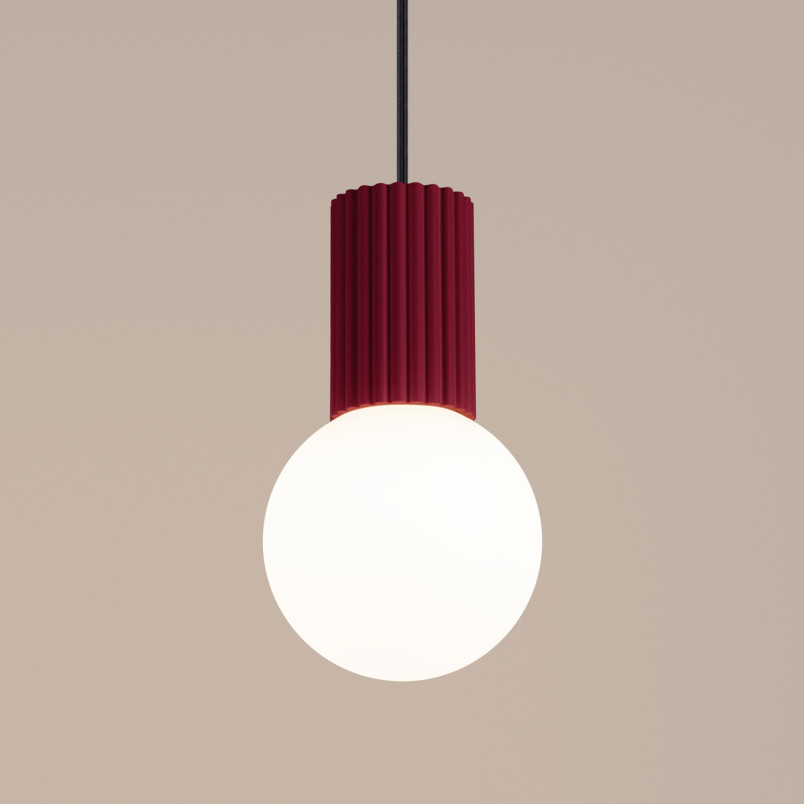 Lampa wisząca HALO Sollux - nowoczesny design, burgund | Sklep z lampami