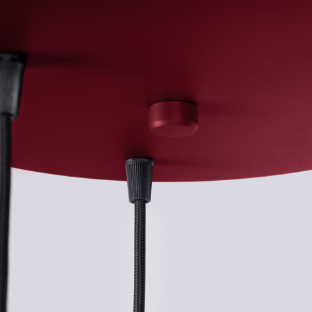 Lampa wisząca Halo Sollux | 3 punkty, szklane kule, biały/burgund