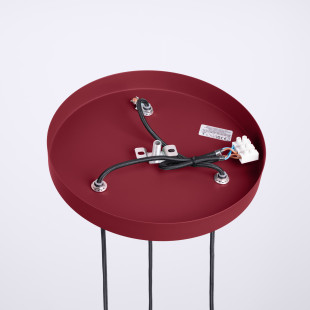 Lampa wisząca Halo Sollux | 3 punkty, szklane kule, biały/burgund