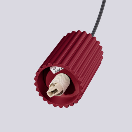 Lampa wisząca Halo Sollux | 3 punkty, szklane kule, biały/burgund