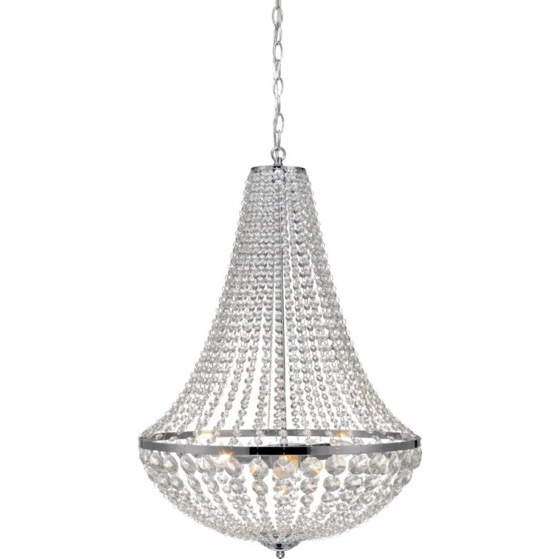 Żyrandol Glamour z Kryształkami Granso 50cm Chrom Markslojd