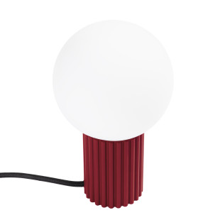 Lampa stołowa Halo Sollux - Ryflowana, szklana kula | Kup teraz!