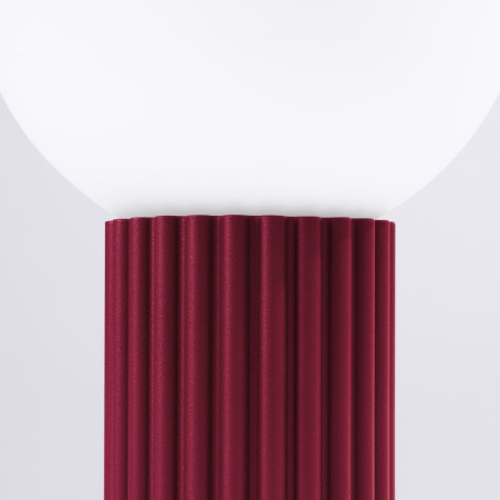 Lampa stołowa Halo Sollux - Ryflowana, szklana kula | Kup teraz!