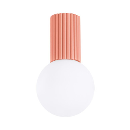 Plafon ryflowany Halo Sollux | Biały/Brzoskwiniowy | IP44