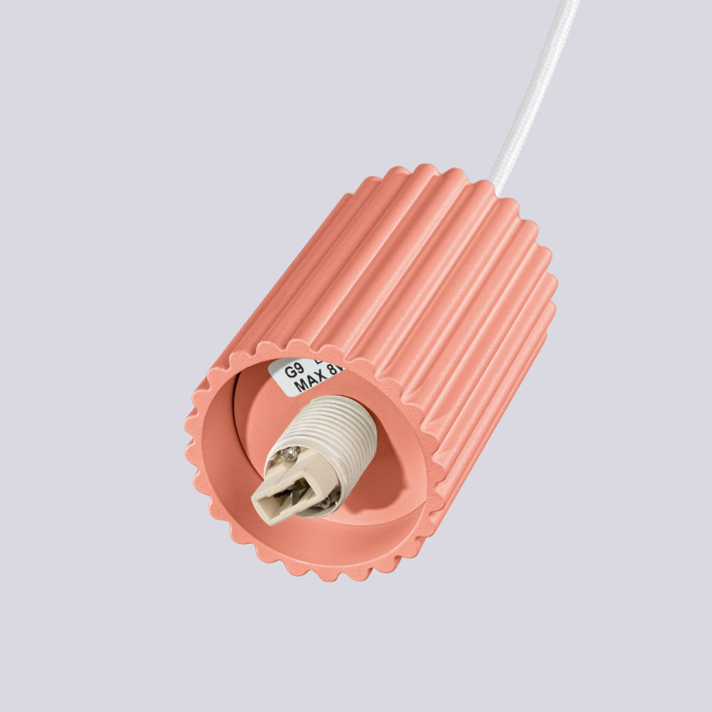 Lampa wisząca Halo Sollux - Ryflowana, szklane kule, 25cm