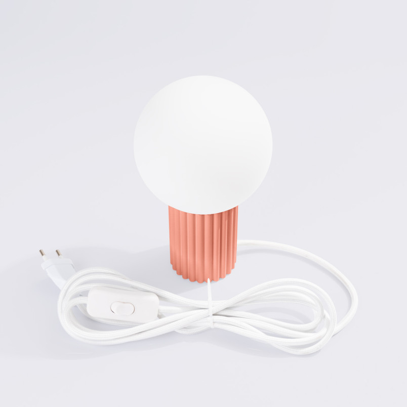 Lampa stołowa ryflowana Halo Sollux - Stylowe oświetlenie
