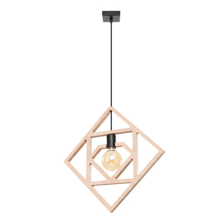 Lampa wisząca drewniana Caro 50cm Sollux - Skandynawski Design