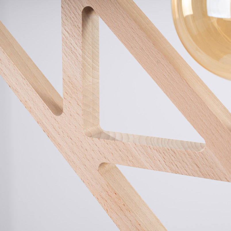 Lampa wisząca drewniana Caro 50cm Sollux - Skandynawski Design