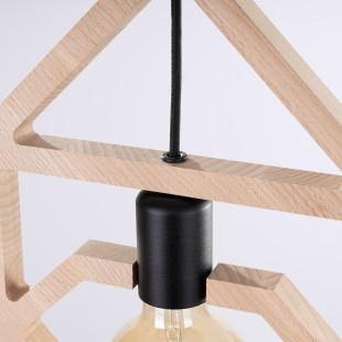 Lampa wisząca drewniana Caro 50cm Sollux - Skandynawski Design