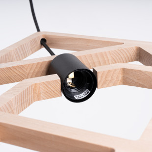 Lampa wisząca drewniana Caro 50cm Sollux - Skandynawski Design