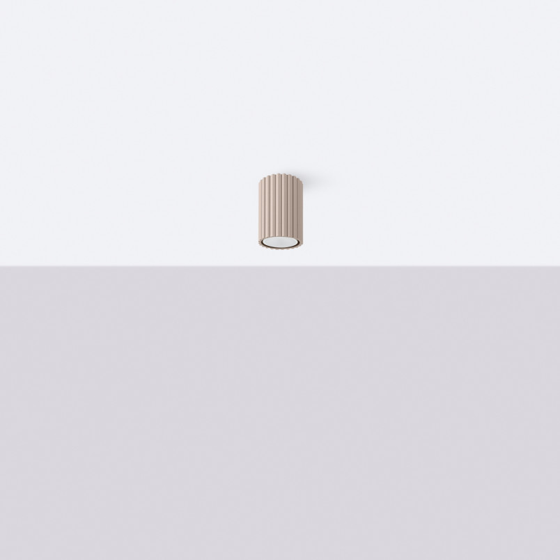 Lampa spot Karbon taupe Sollux | Minimalistyczny design