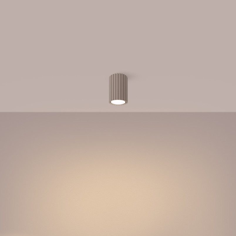 Lampa spot Karbon taupe Sollux | Minimalistyczny design