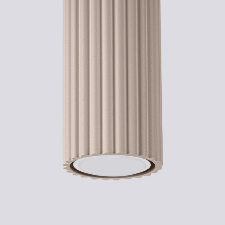Lampa spot Karbon taupe Sollux | Minimalistyczny design