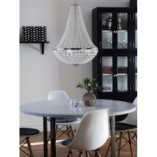 Żyrandol Glamour z Kryształkami Granso 50cm Chrom Markslojd