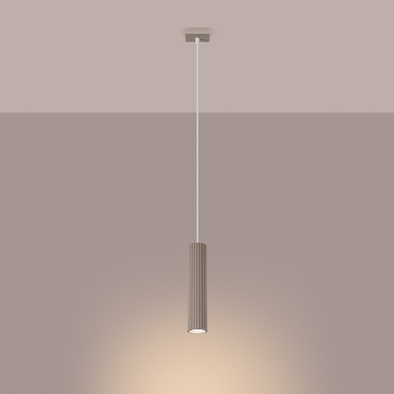 Lampa wisząca Karbon taupe Sollux | Nowoczesny design