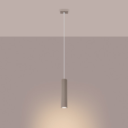 Lampa wisząca Karbon taupe Sollux | Nowoczesny design