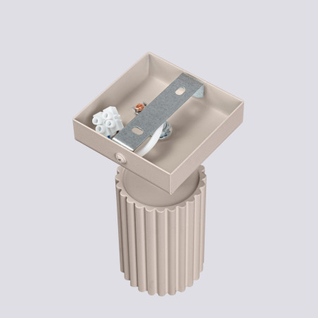 Kinkiet ryflowany Karbon taupe Sollux - Nowoczesne oświetlenie