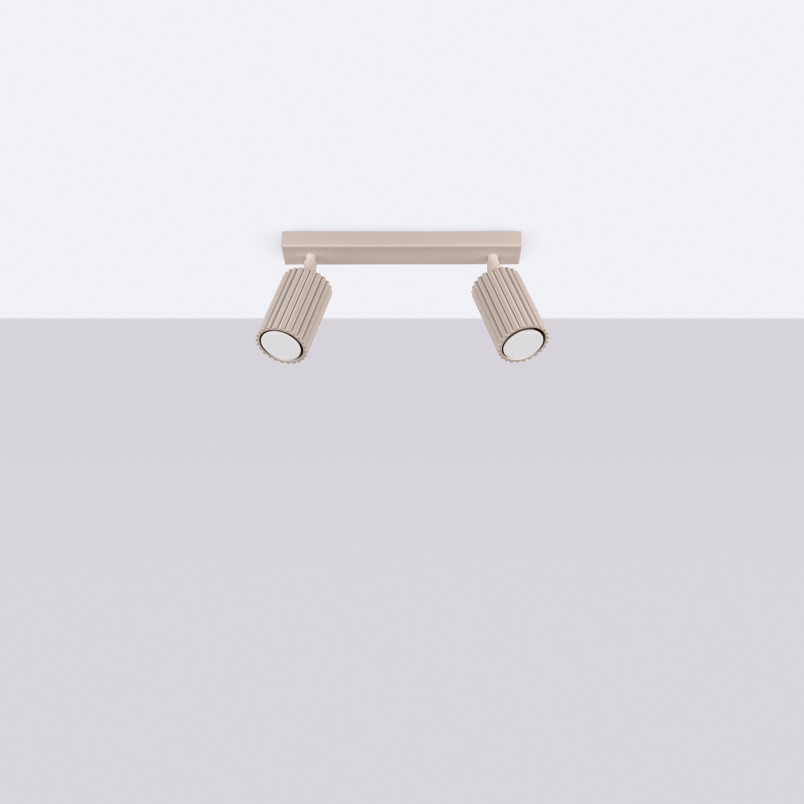 Reflektor 2-punktowy Karbon Taupe Sollux | Eleganckie Oświetlenie