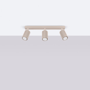 Reflektor 3-punktowy Karbon Long taupe Sollux | Lampa sufitowa