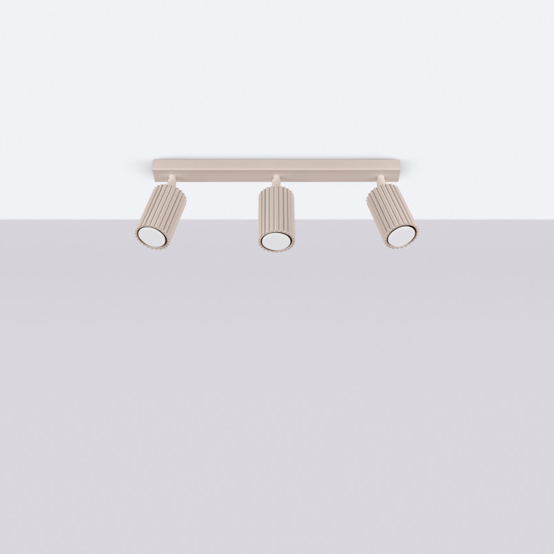 Reflektor 3-punktowy Karbon Long taupe Sollux | Lampa sufitowa