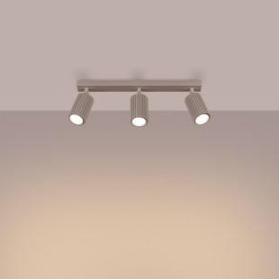 Reflektor 3-punktowy Karbon Long taupe Sollux | Lampa sufitowa