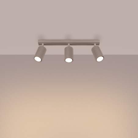 Reflektor 3-punktowy Karbon Long taupe Sollux | Lampa sufitowa