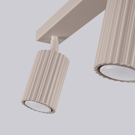 Reflektor 3-punktowy Karbon Long taupe Sollux | Lampa sufitowa