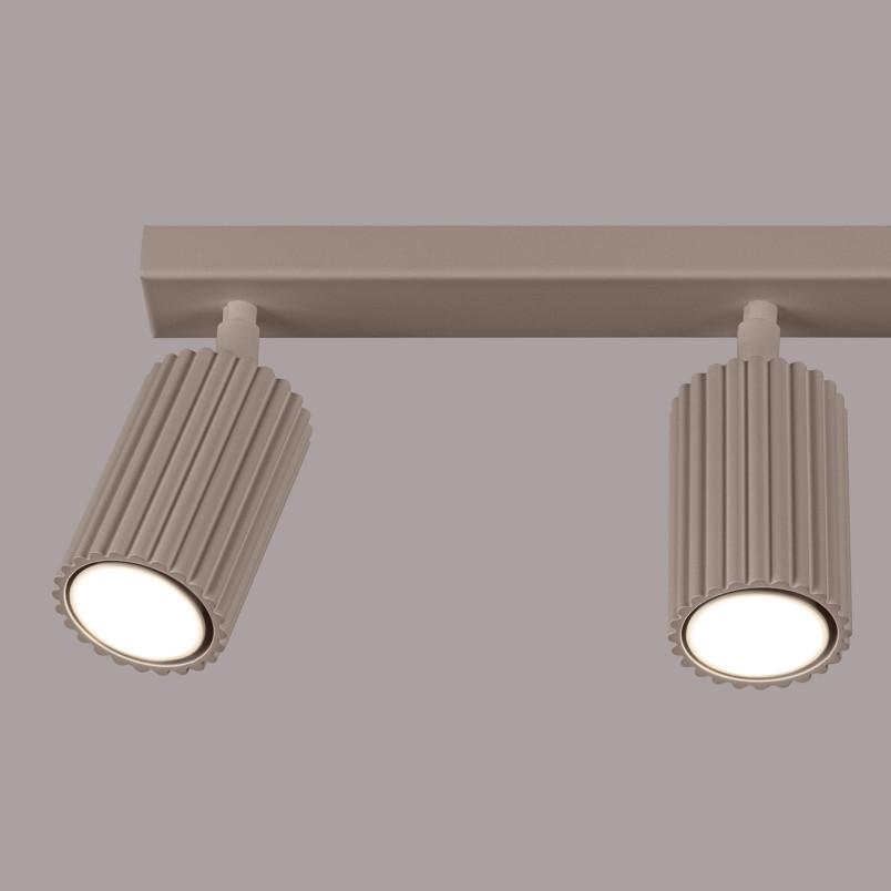 Reflektor 3-punktowy Karbon Long taupe Sollux | Lampa sufitowa