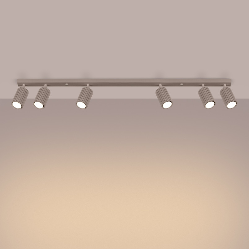 Reflektor Karbon Long Taupe Sollux - 6 punktów, Minimalizm