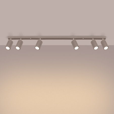 Reflektor Karbon Long Taupe Sollux - 6 punktów, Minimalizm